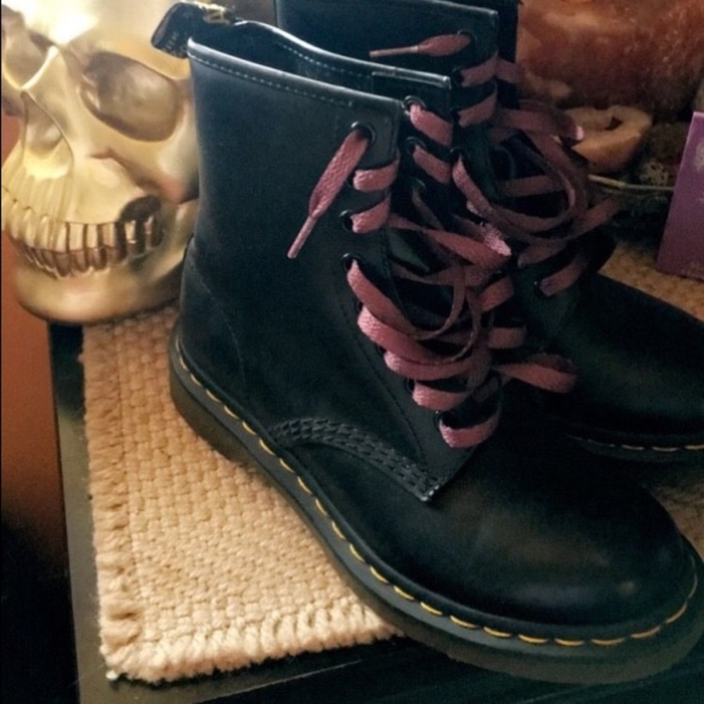 Black leather Dr.Marten boots
